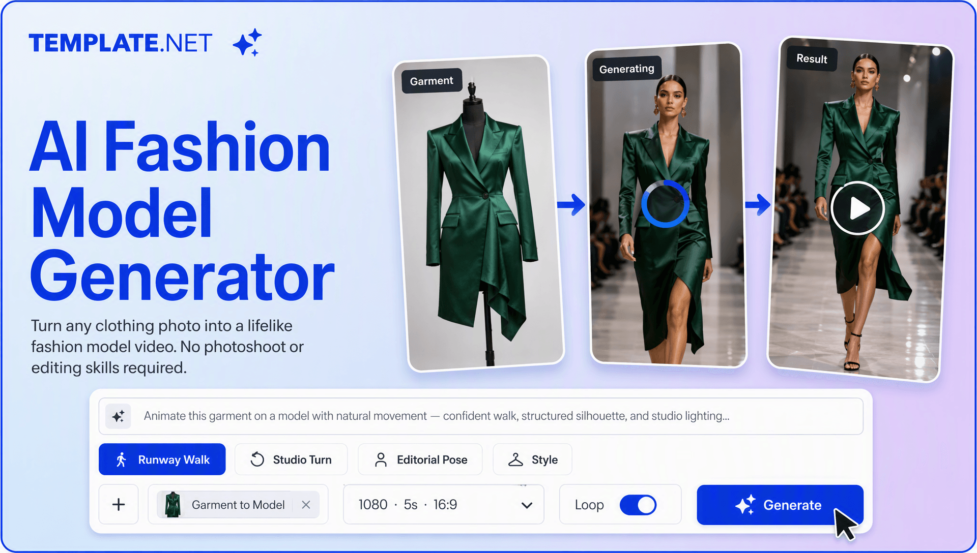 AI Fashion Model Generator Online, Create AI Fashion Model Videos